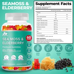 BIO VITALICA sea moss gummies bottle photographed against a plain background