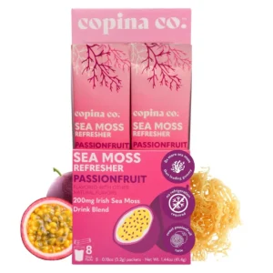 Copina Co. sea moss powder container photographed against a plain background