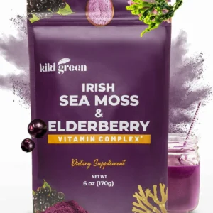KIKI Green sea moss powder container photographed against a plain background