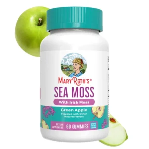 MARYRUTH'S sea moss gummies bottle photographed against a plain background